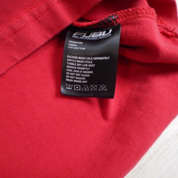 FUBU Men’s 2XL Red Graphic Logo T-Shirt - Picture 5 of 5